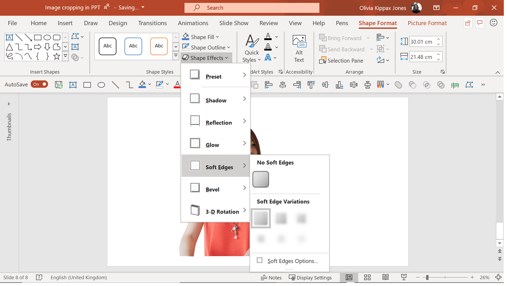 crop feature in powerpoint 2011 for mac